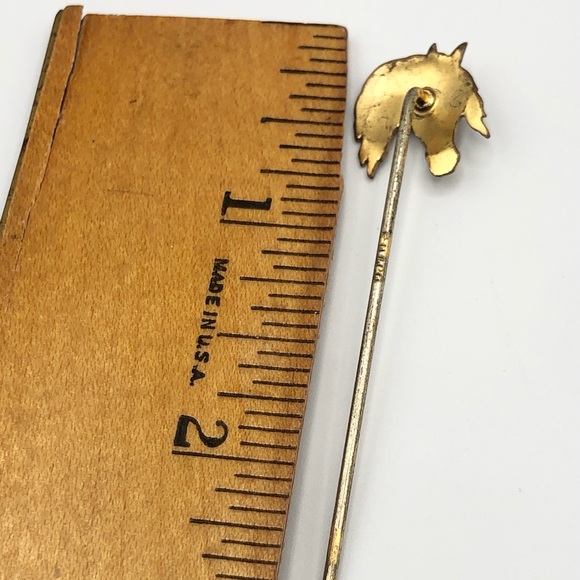 Antique Art Deco Horse Equestrian Lapel Stick Pin - Picture 6 of 7